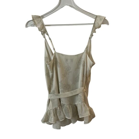 Express Floral Ruffle Wrap Tank Chiffon Floral Print XS NWOT - Picture 8 of 11